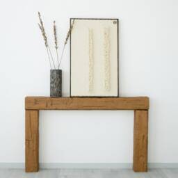 Framed Vi - Handmade Japandi Wool Wall Hanging Oak Tapestry - thumbnail 3
