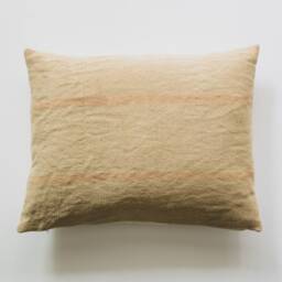 Tan Striped Lumbar Pillow Cover, Woven Decorative Pillow, Hemp Throw Hmong Stripe Modern Farmhouse Pillows For Sofa - thumbnail 3