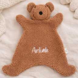 Personalised Sheep Comforter - Embroidered Baby Name, Soft Cuddle Toy - thumbnail 3