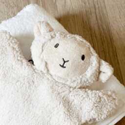 Personalised Sheep Comforter - Embroidered Baby Name, Soft Cuddle Toy - thumbnail 4