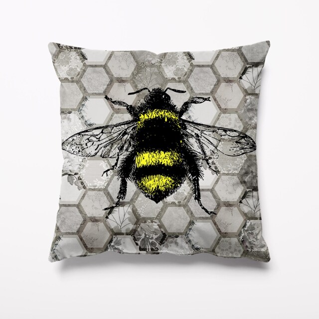 Honeycomb Bee Garden Cushion - Waterproof Outdoor Water Resistant Cushions Pillows 18 - image 1