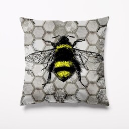 Honeycomb Bee Garden Cushion - Waterproof Outdoor Water Resistant Cushions Pillows 18 - thumbnail 1