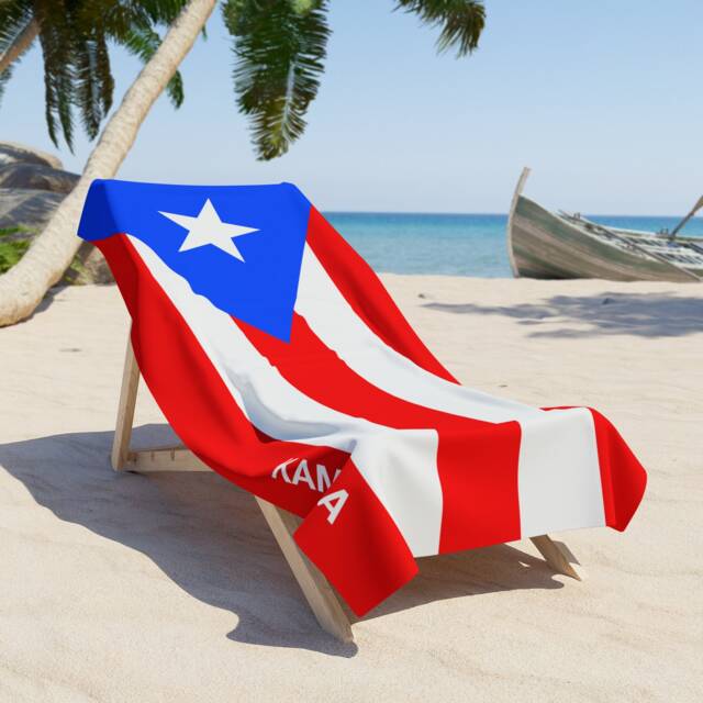 Puerto Rico Beach Towel, Puerto Flag Tovel, Of Rico, Beach Country Gift - image 1