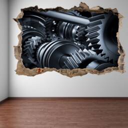 Gears Car Engine Gearbox Wall Decal Sticker Mural Poster Print Art Garage Decor Ge13 - thumbnail 1