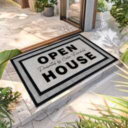 Open House Hosted By Doormat - Personalised Real Estate Mat Agent Branding Gift - thumbnail 3