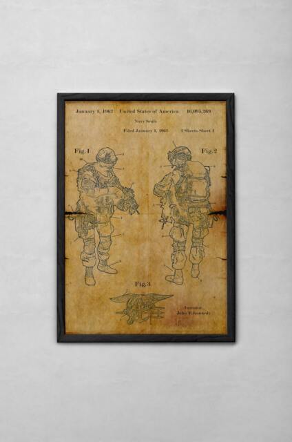 U.s. Navy Seal Patent Poster - Seal Art Special Forces - image 1