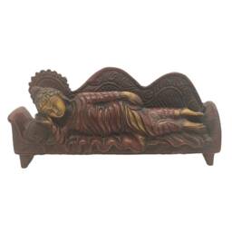 Brass Sleeping Buddha Statue Antique Finished - thumbnail 1
