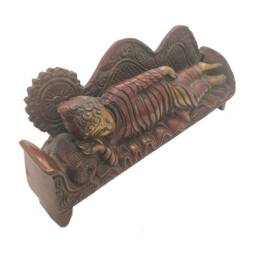 Brass Sleeping Buddha Statue Antique Finished - thumbnail 3