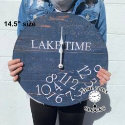 Lake Time Whatever Clock - Navy Blue Clock - thumbnail 3