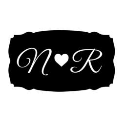 Couples Heart Monogram - Wall Decal Custom Vinyl Art Stickers - thumbnail 3
