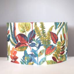 Colourful Botanical Lampshade, Gold Or Silver Lining Option, Floral Pattern, Ceiling Lamp Base, 20cm To 40cm ??, Handmade By Vivid Shades - thumbnail 2