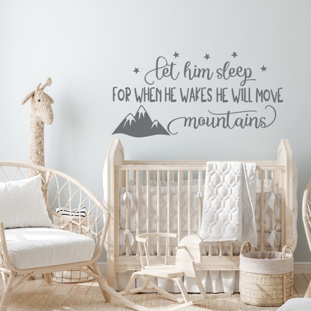 Mountains Nursery Wall Decal Woodland Baby Boy Room Decor #161 - image 1