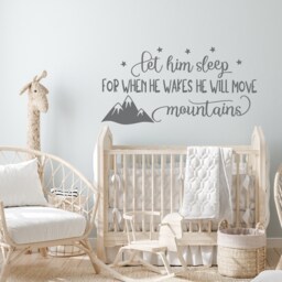 Mountains Nursery Wall Decal Woodland Baby Boy Room Decor #161 - thumbnail 1