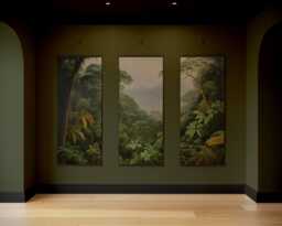 Tropical Rainforest Tapestry - Wall Hanging Unique Art - thumbnail 1