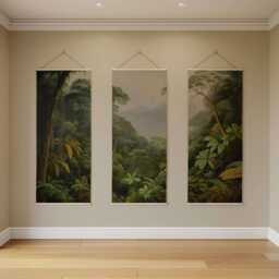 Tropical Rainforest Tapestry - Wall Hanging Unique Art - thumbnail 3