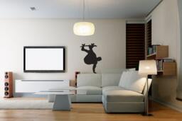 Skateboarder Stand Silhouette Sports - Wall Decal Custom Vinyl Art Stickers - thumbnail 1