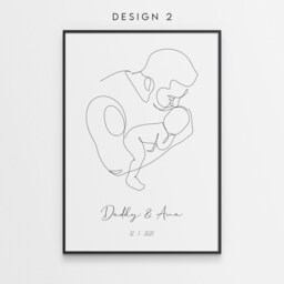 Personalised Fathers Day Gift - Present From Children Art Print Daughter/Son - thumbnail 3