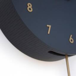 Minimalist Cuckoo Clock - Modern Wooden Wall Clock, Scandinavian Home Decor, Anthracite With Brass Details - thumbnail 4