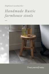 Handmade Rustic Wooden Milking Stool Farmhouse D??cor, Nursery Stool - thumbnail 1