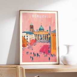 Berlin Travel Poster Germany Cityscape Art Print - thumbnail 1