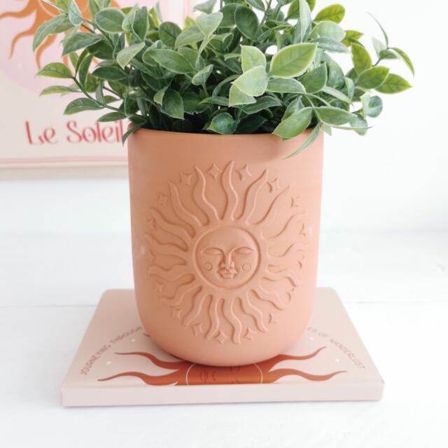 Summer Sun Terracotta Plant Pot, Spring Decor, Gifts, Lover Kitchen New Home Gift - image 1