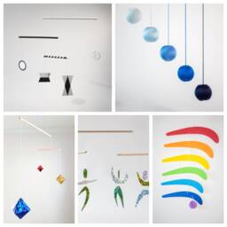 Montessori Mobile Set Of 5 - Munari, Gobbi, Octahedron, Dancers & Rainbow For Newborn Visual Development Nursery Decor