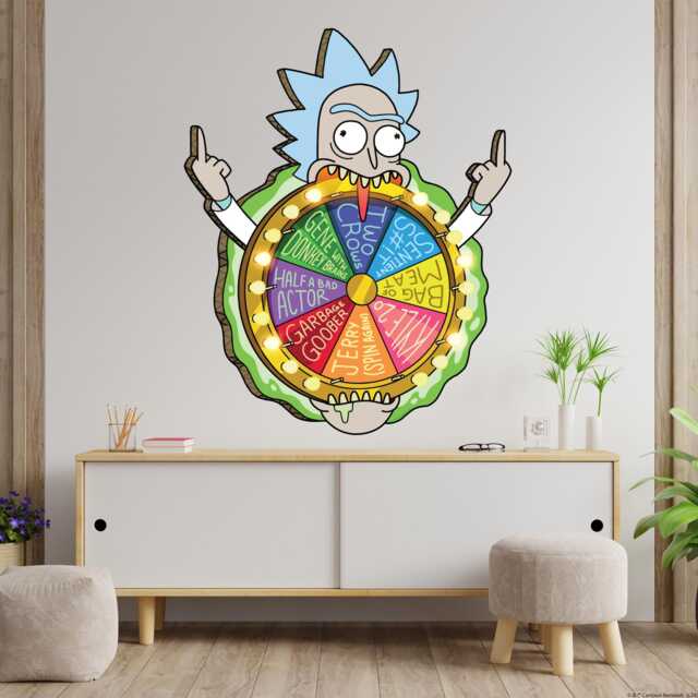 Rick & Morty Wall Sticker - Wheel Of Better Things Than Decal Art - image 1