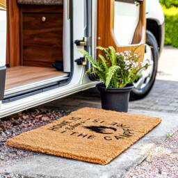 Camping Doormat - Home Is Where The Campfire For Dad Funny Rug Motorhome Rv Door Mat Gift Decor - thumbnail 1