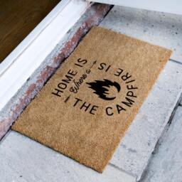 Camping Doormat - Home Is Where The Campfire For Dad Funny Rug Motorhome Rv Door Mat Gift Decor - thumbnail 2