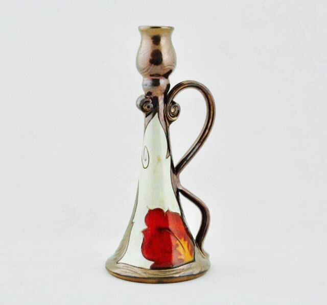 Unique Ceramic Candle Holder, Art Pottery Candlestick Wedding Stand , Wheethrown Home Decor, Gift For Mom - image 1