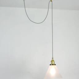 Glass Shade Only - Add On Clear Or Frosted Lamp Shades Cone, Bell, School House, Dome, Cylinder, Globe, Fits Threaded Socket - thumbnail 3