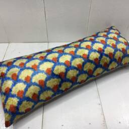 Handwoven Silk Ikat Pillow Cover 10x24, Turkish Home Decor - thumbnail 4