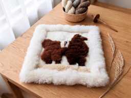 Handmade Alpaca Fur Cushion Cover Soft Decorative Pillow - thumbnail 1