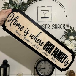 Home Is Where Our Family - Street Sign 3D Look Personalised Wall Mount New Style Decor - thumbnail 2