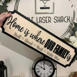 Home Is Where Our Family - Street Sign 3D Look Personalised Wall Mount New Style Decor - thumbnail 4