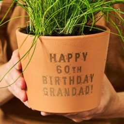 Personalized Terracotta Plant Pot - Birthday Gift For Gardener