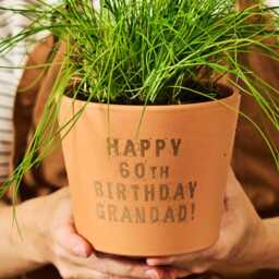 Personalized Terracotta Plant Pot - Birthday Gift For Gardener - thumbnail 3