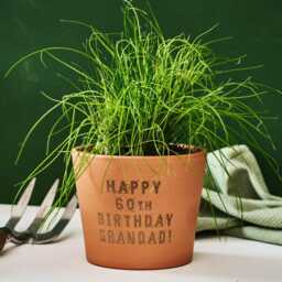Personalized Terracotta Plant Pot - Birthday Gift For Gardener - thumbnail 2