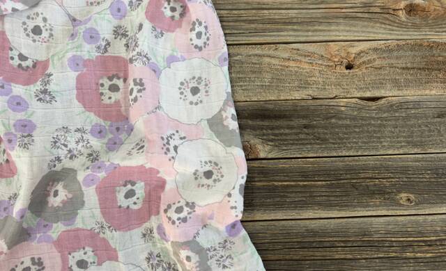 Pastel Floral Muslinswaddle Blanket, 47 X47 Swaddling Swaddle, Pretty Flower Muslin, Baby Shower Gift - image 1