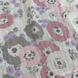 Pastel Floral Muslinswaddle Blanket, 47 X47 Swaddling Swaddle, Pretty Flower Muslin, Baby Shower Gift - thumbnail 2