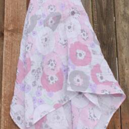 Pastel Floral Muslinswaddle Blanket, 47 X47 Swaddling Swaddle, Pretty Flower Muslin, Baby Shower Gift - thumbnail 4