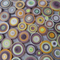 Round Paper Circle Wall Art Mustard, Brown & Green Decor - thumbnail 3