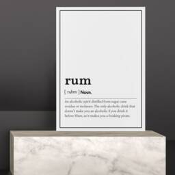 Rum Definition Word Print, Gifts, Framed Wall Art Bar Decor - thumbnail 2