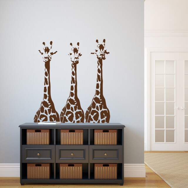Giraffe Wall Decal Set Safari Jungle Nursery Art P115 - image 1
