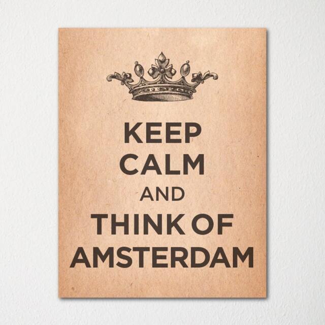 Keep Calm & Think Of Amsterdam - Any Location Available Fine Art Print Choice Color Purchase 3 Receive 1 Free - image 1