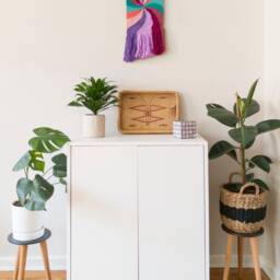 Handwoven Wool Wall Tapestry Modern Art Decor - thumbnail 4