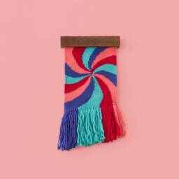 Handwoven Wool Wall Tapestry Modern Art Decor - thumbnail 2