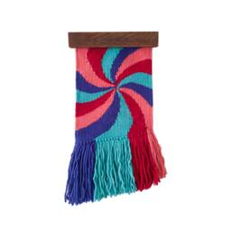 Handwoven Wool Wall Tapestry Modern Art Decor - thumbnail 3