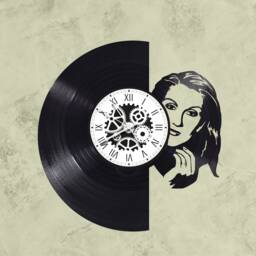 Handmade 33-Rpm Vinyl Wall Clock/C??line Dion Theme, Singer, Diva, Ren??, Titanic