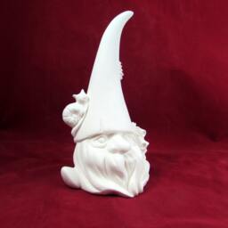 Ready To Paint Ceramic Garden Gnome - Snail & Blue Bells, Diy Craft - 9.5 Inch - thumbnail 4